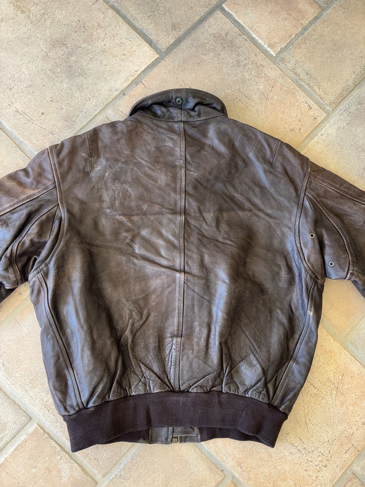 Giacca Bomber Flight in Pelle Redskins Vintage Anni ’90