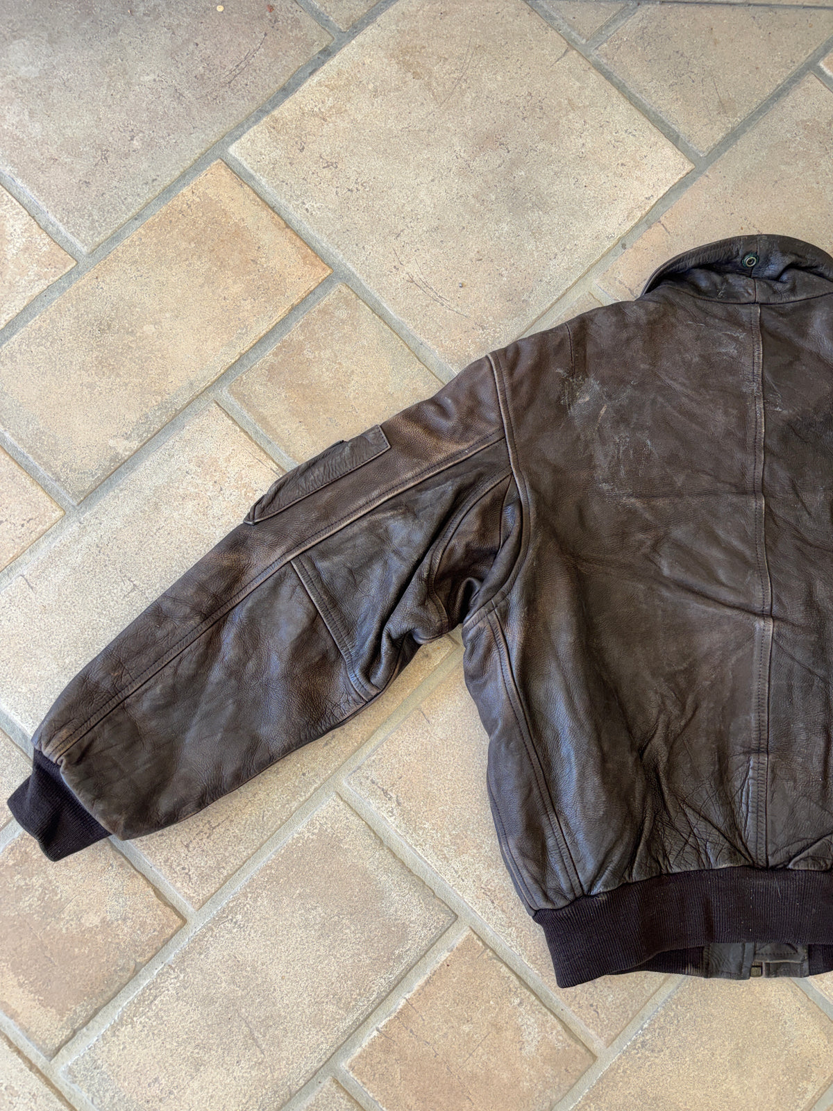 Giacca Bomber Flight in Pelle Redskins Vintage Anni ’90
