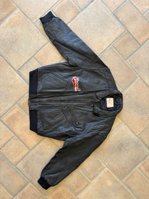 Giacca Bomber in Pelle Chevignon “Sky Wolf” Vintage Anni ’90
