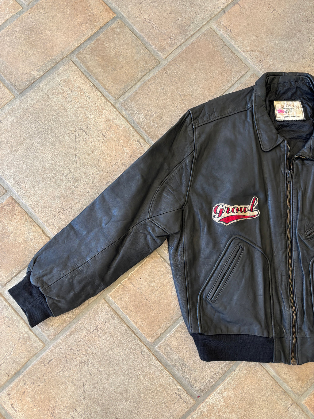 Giacca Bomber in Pelle Chevignon “Sky Wolf” Vintage Anni ’90