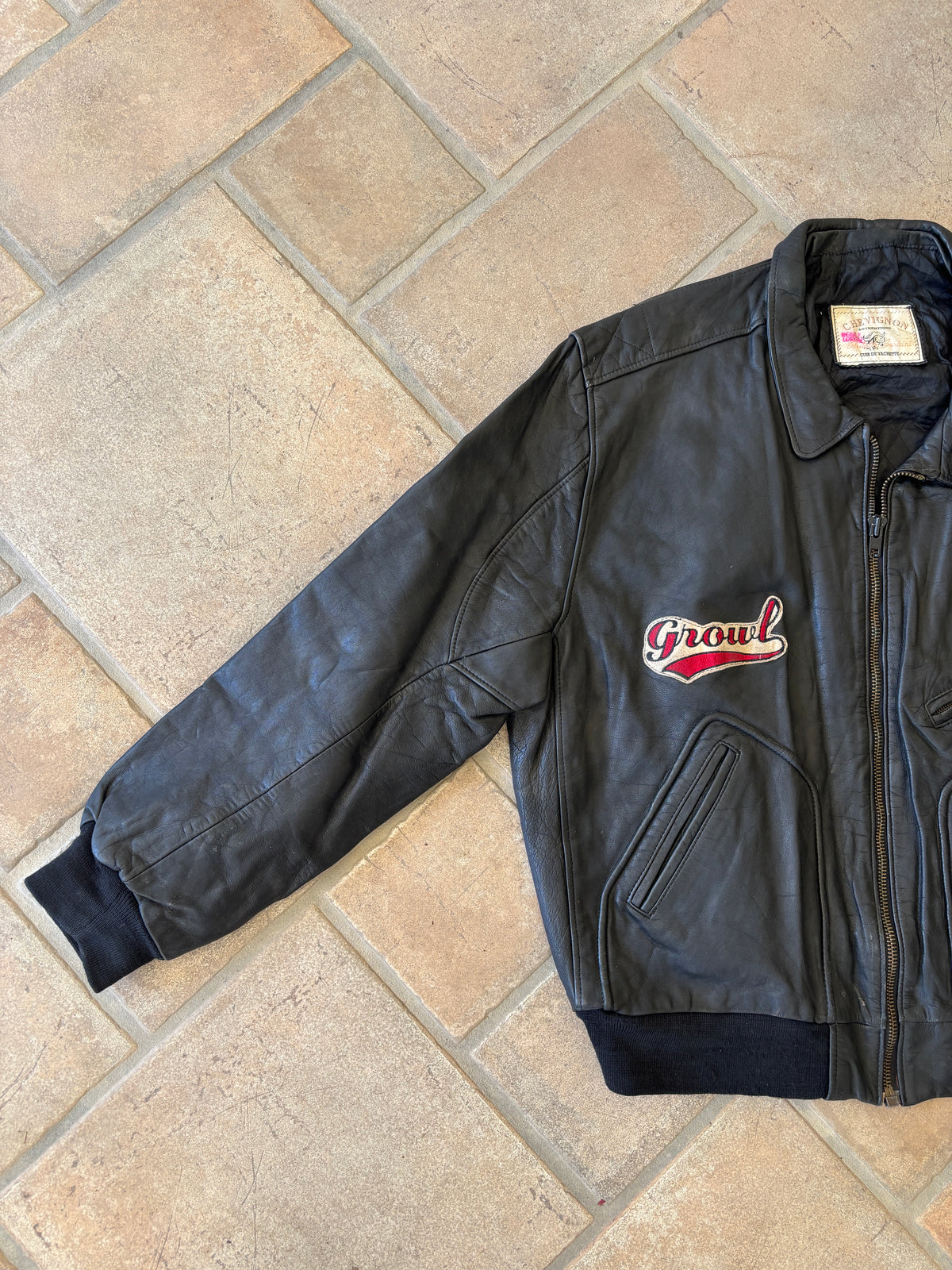 Giacca Bomber in Pelle Chevignon “Sky Wolf” Vintage Anni ’90