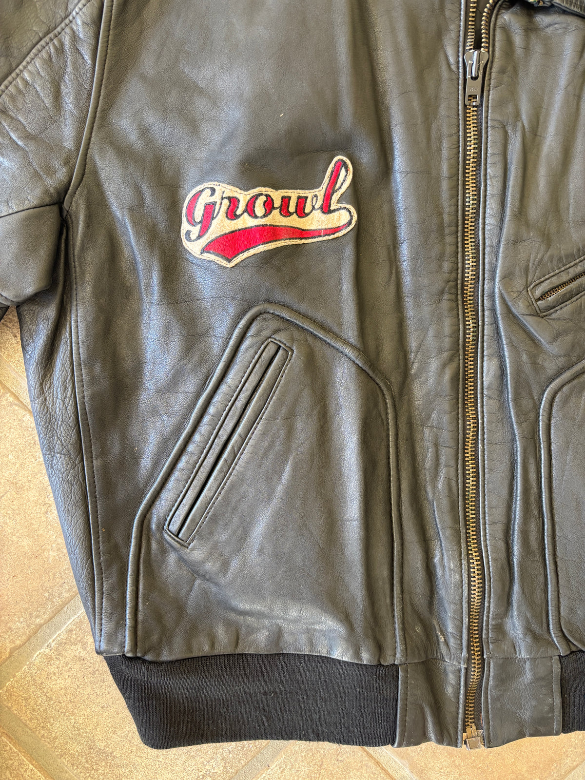 Giacca Bomber in Pelle Chevignon “Sky Wolf” Vintage Anni ’90