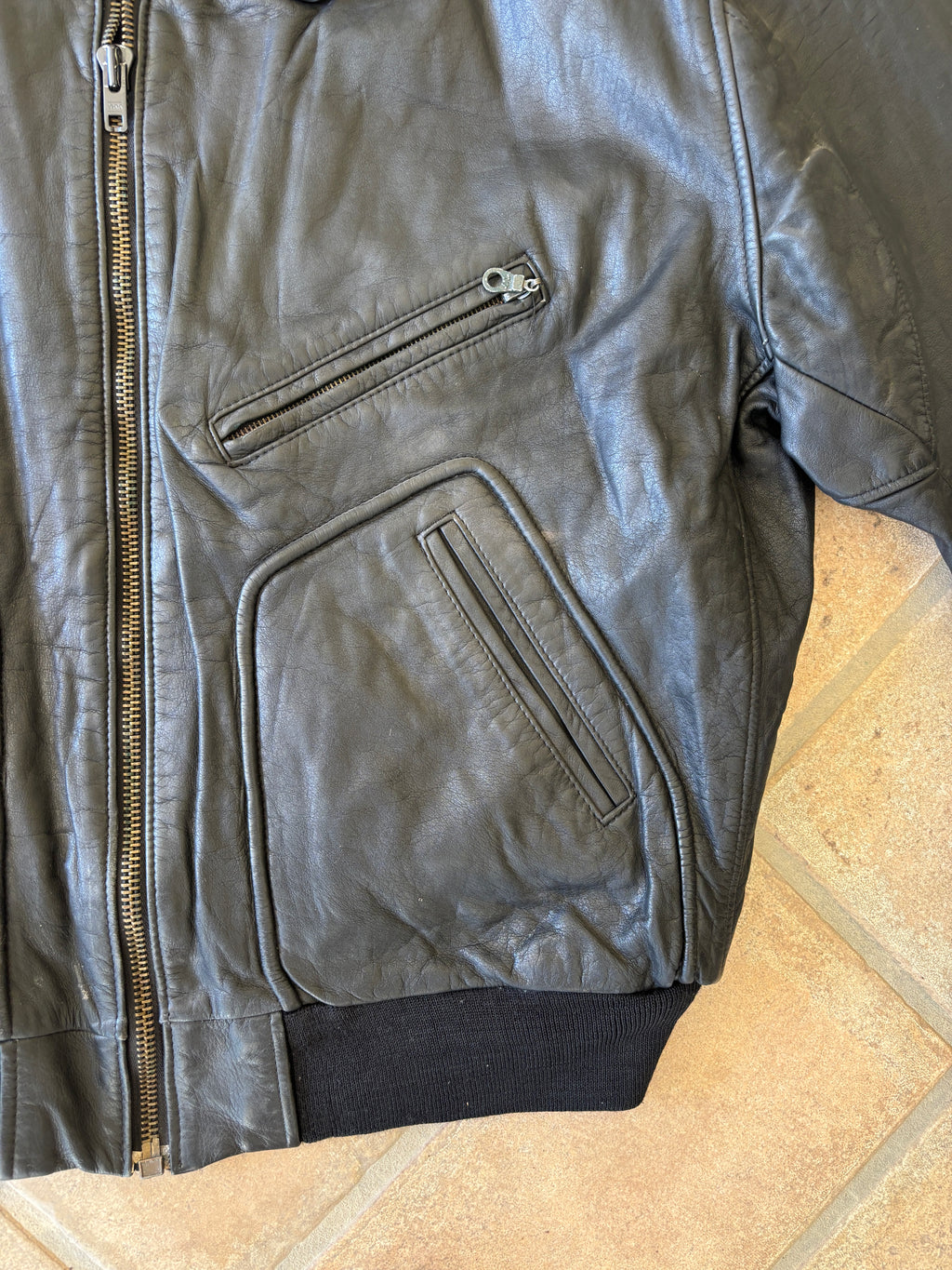 Giacca Bomber in Pelle Chevignon “Sky Wolf” Vintage Anni ’90