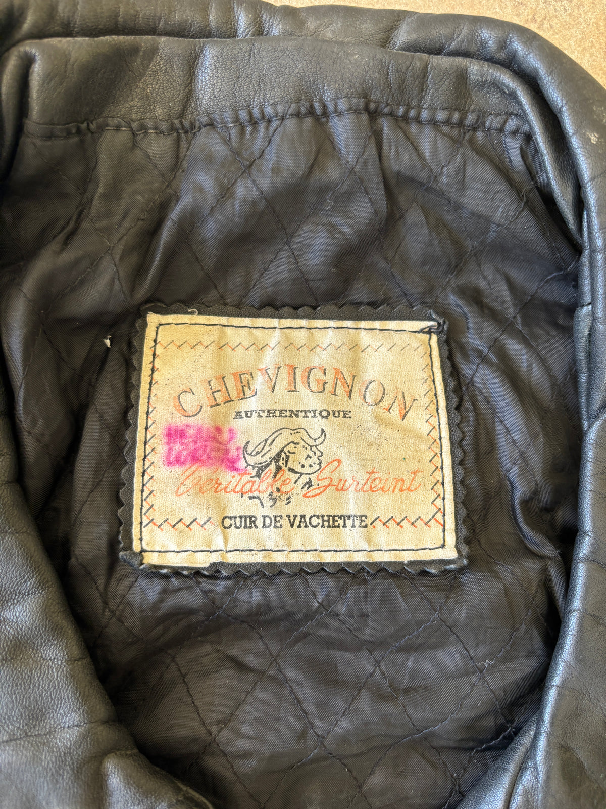 Giacca Bomber in Pelle Chevignon “Sky Wolf” Vintage Anni ’90