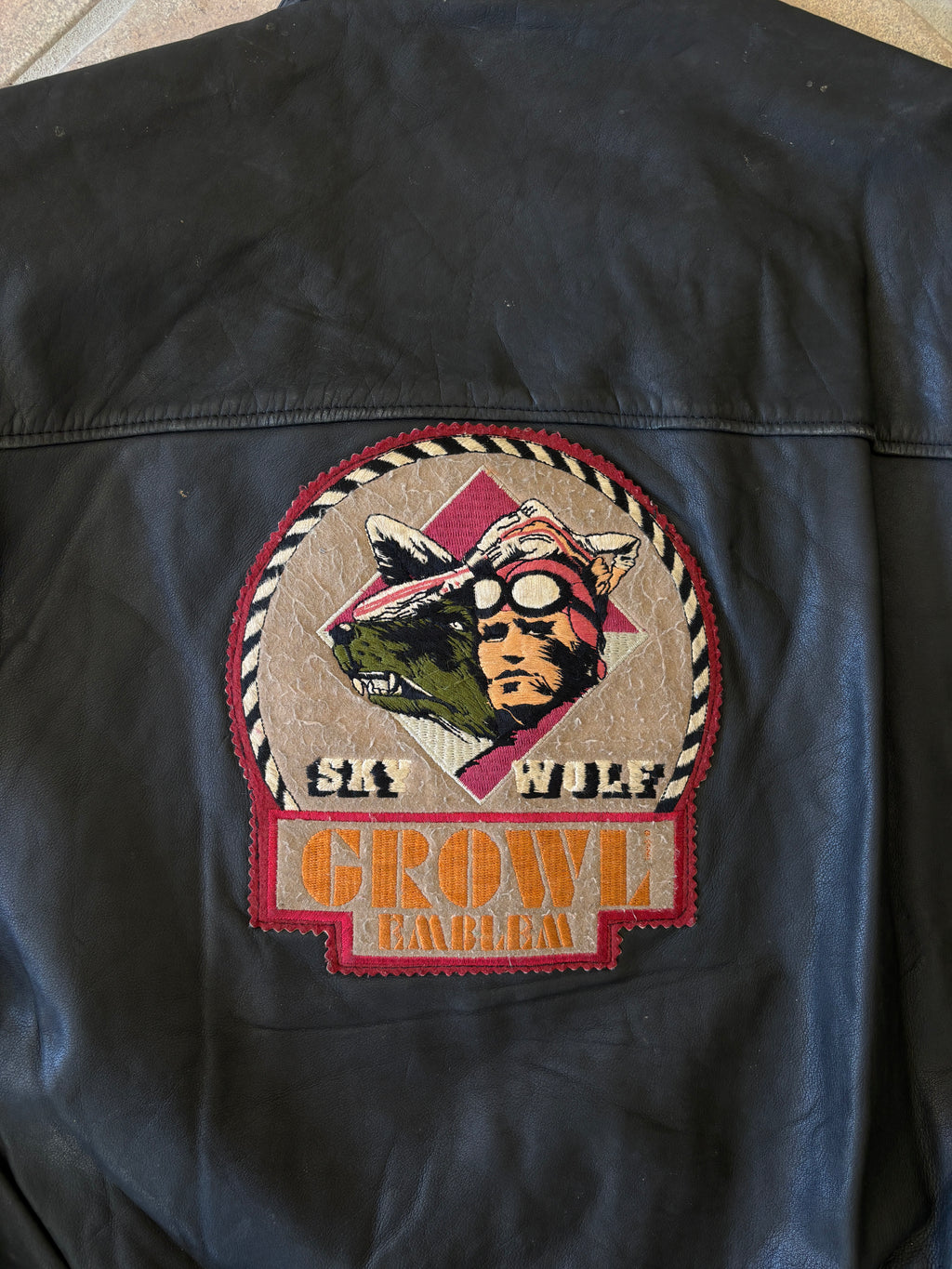Giacca Bomber in Pelle Chevignon “Sky Wolf” Vintage Anni ’90