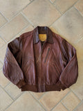 Giacca Bomber in Pelle Chevignon “World Traveler” Vintage Anni ’80