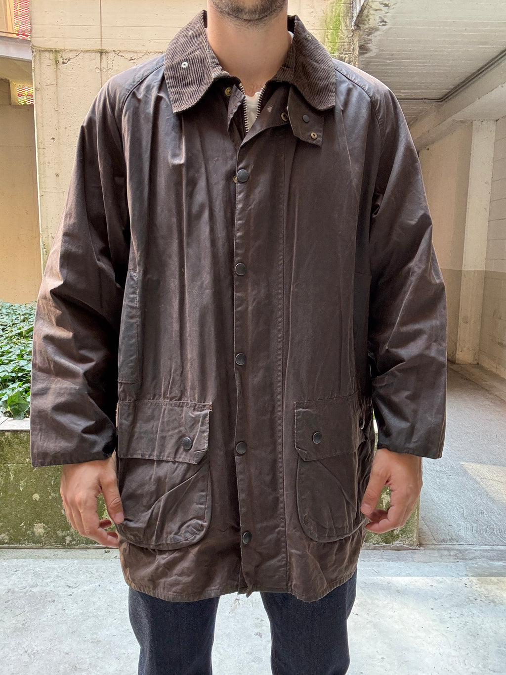Vintage 1990s Barbour Gamefair A125 Waxed Jacket C46 Made in England 3 Warrant