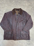 Vintage 2000s Barbour Beaufort C48 Waxed Jacket Rustic Brown Made in England