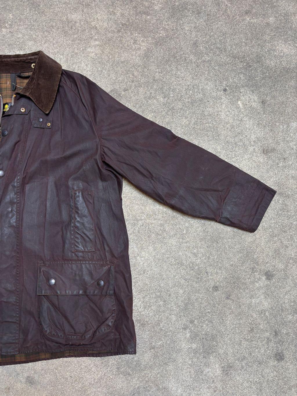 Vintage 2000s Barbour Beaufort C48 Waxed Jacket Rustic Brown Made in England