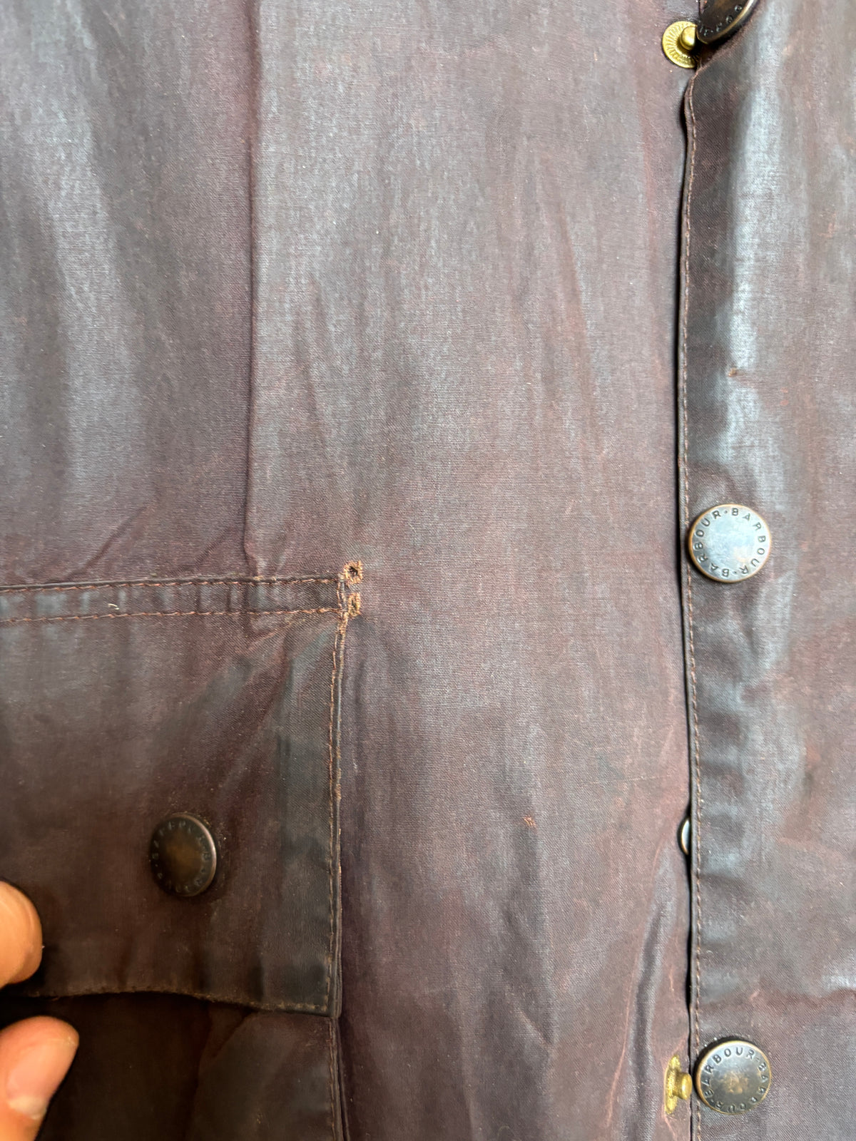 Vintage 2000s Barbour Beaufort C48 Waxed Jacket Rustic Brown Made in England