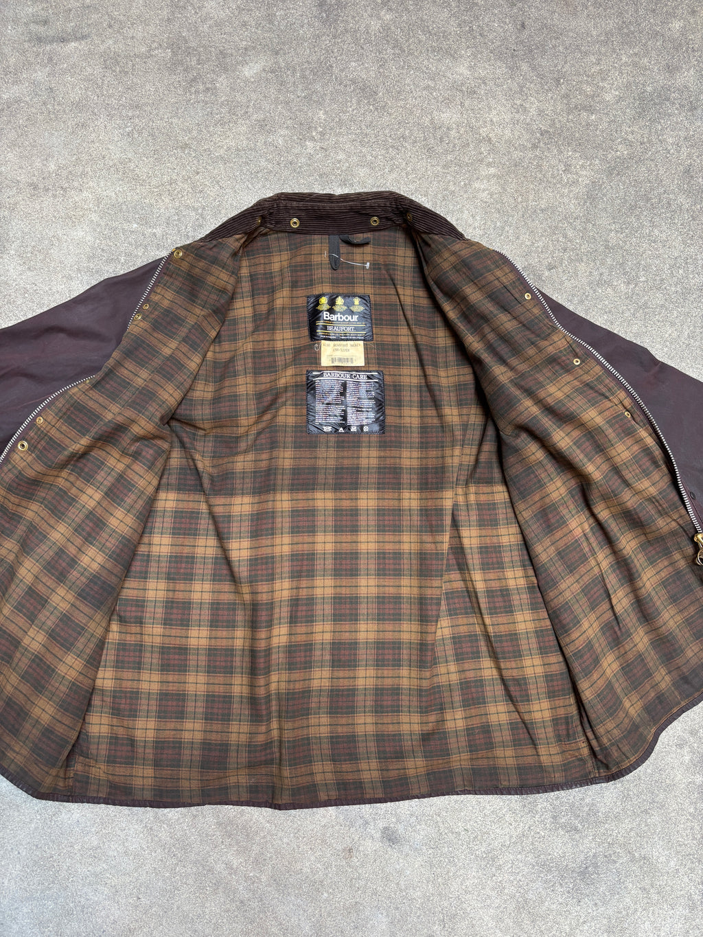 Vintage 2000s Barbour Beaufort C48 Waxed Jacket Rustic Brown Made in England