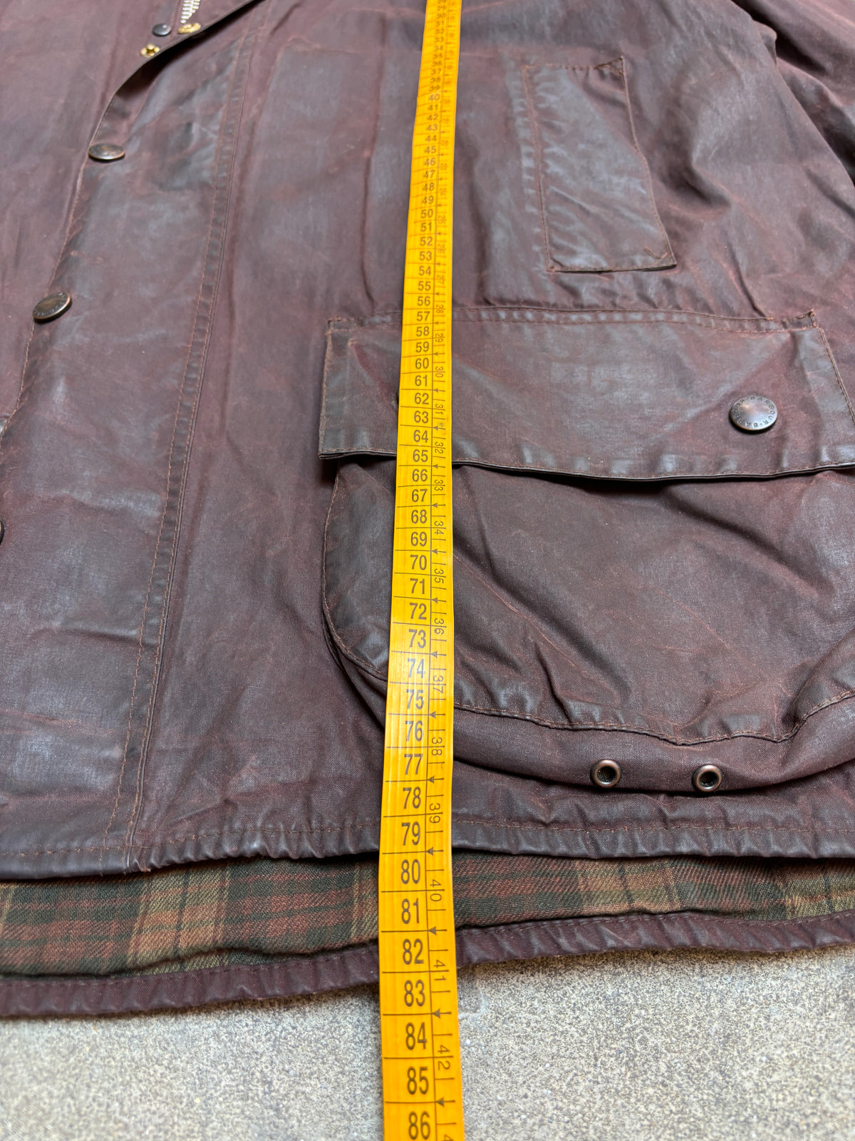 Vintage 2000s Barbour Beaufort C48 Waxed Jacket Rustic Brown Made in England