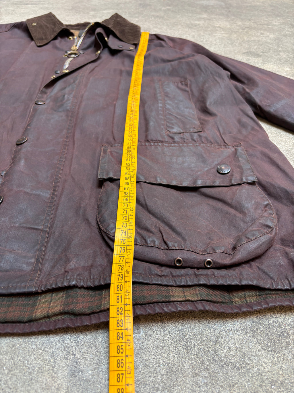 Vintage 2000s Barbour Beaufort C48 Waxed Jacket Rustic Brown Made in England