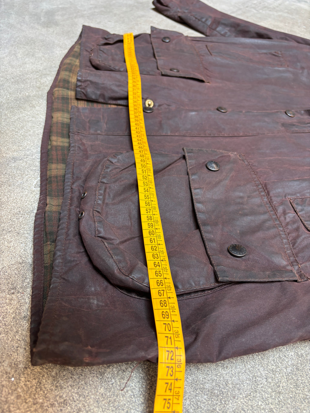 Vintage 2000s Barbour Beaufort C48 Waxed Jacket Rustic Brown Made in England