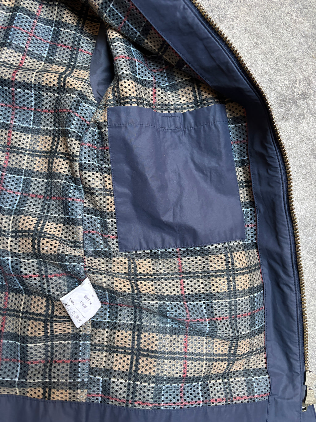 Modern 2004 Barbour International Cracked Wax Biker Jacket Navy Blue 34 A1244