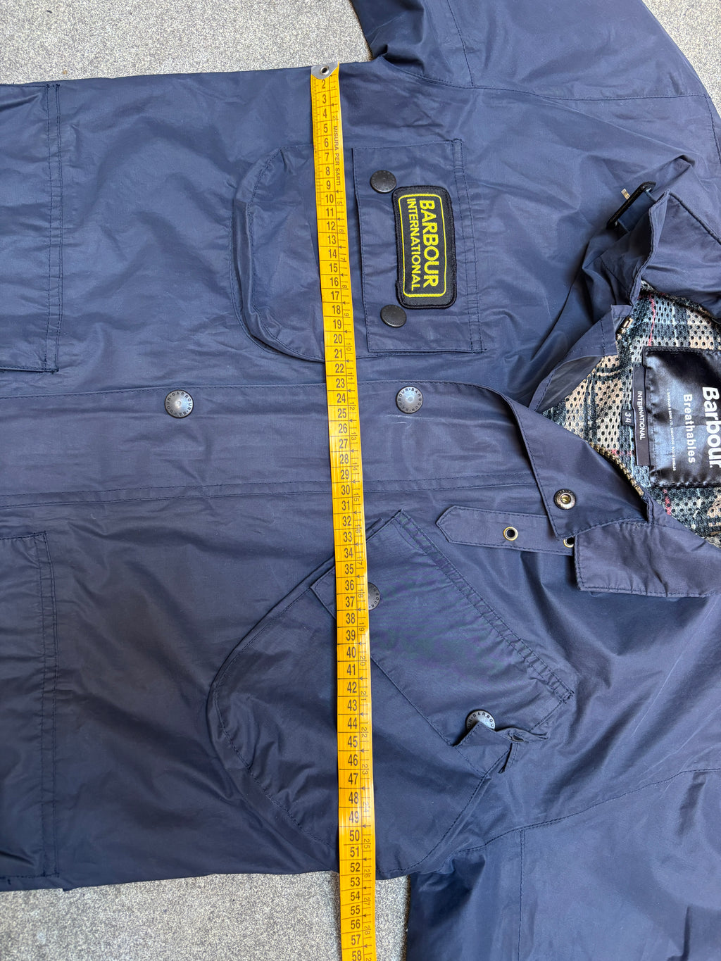 Modern 2004 Barbour International Cracked Wax Biker Jacket Navy Blue 34 A1244