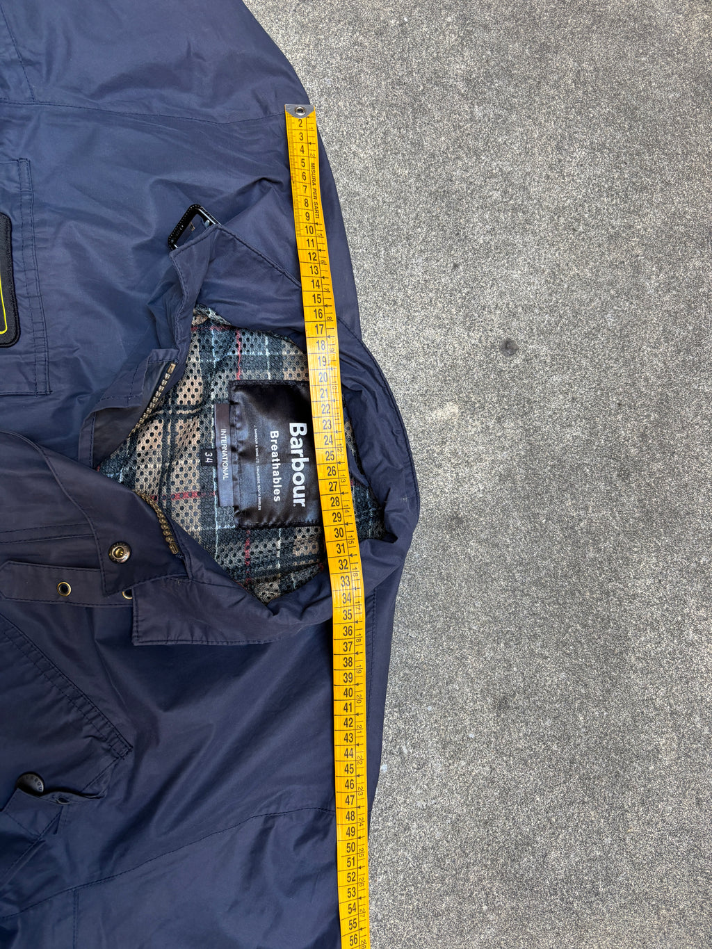 Modern 2004 Barbour International Cracked Wax Biker Jacket Navy Blue 34 A1244