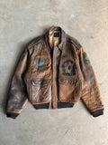 Vintage 1980s Avirex A-2 Leather Flight Jacket WWII