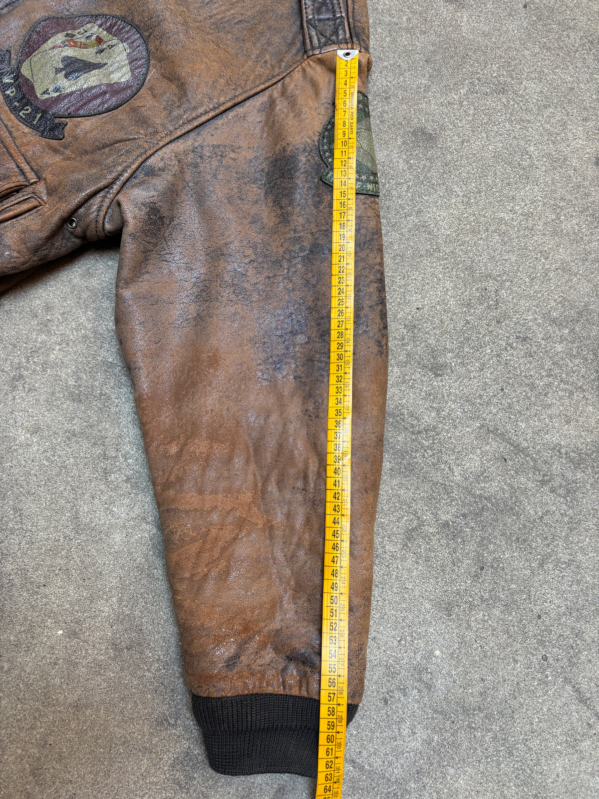 Vintage 1980s Avirex A-2 Leather Flight Jacket WWII