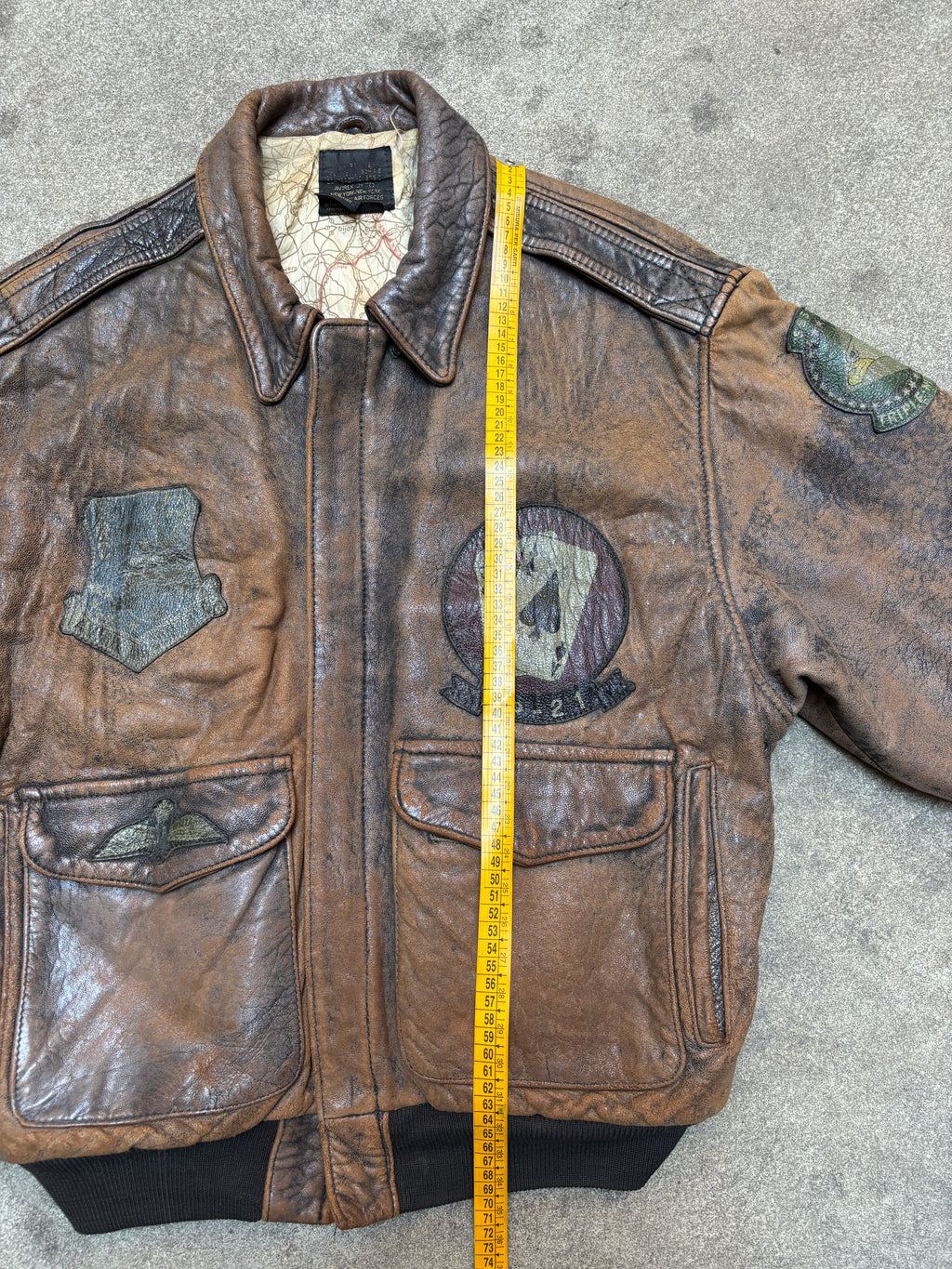 Vintage 1980s Avirex A-2 Leather Flight Jacket WWII