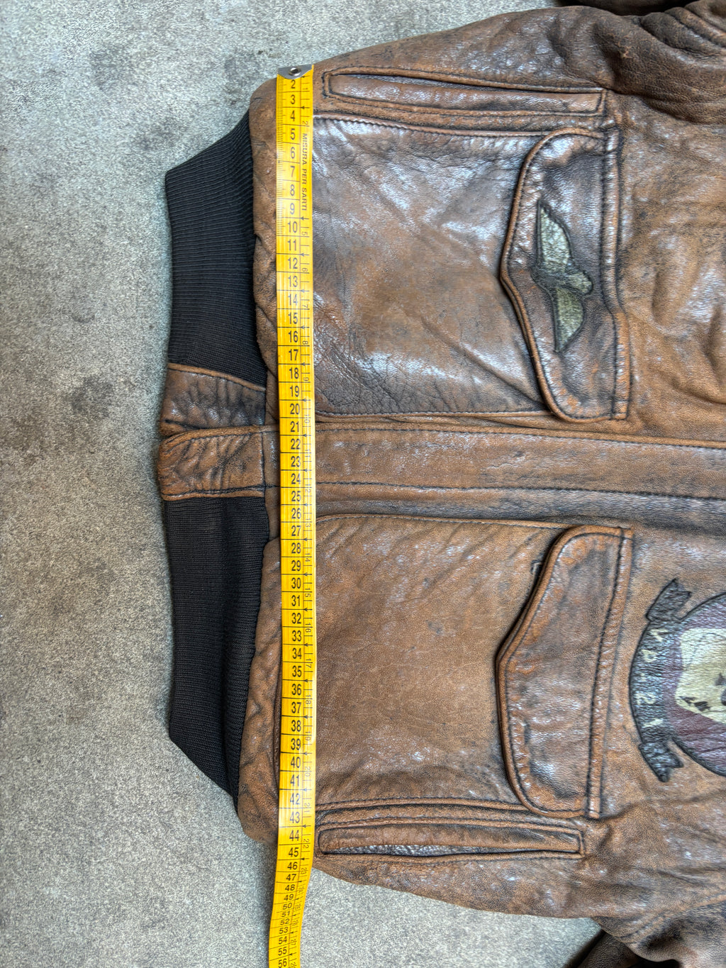 Vintage 1980s Avirex A-2 Leather Flight Jacket WWII