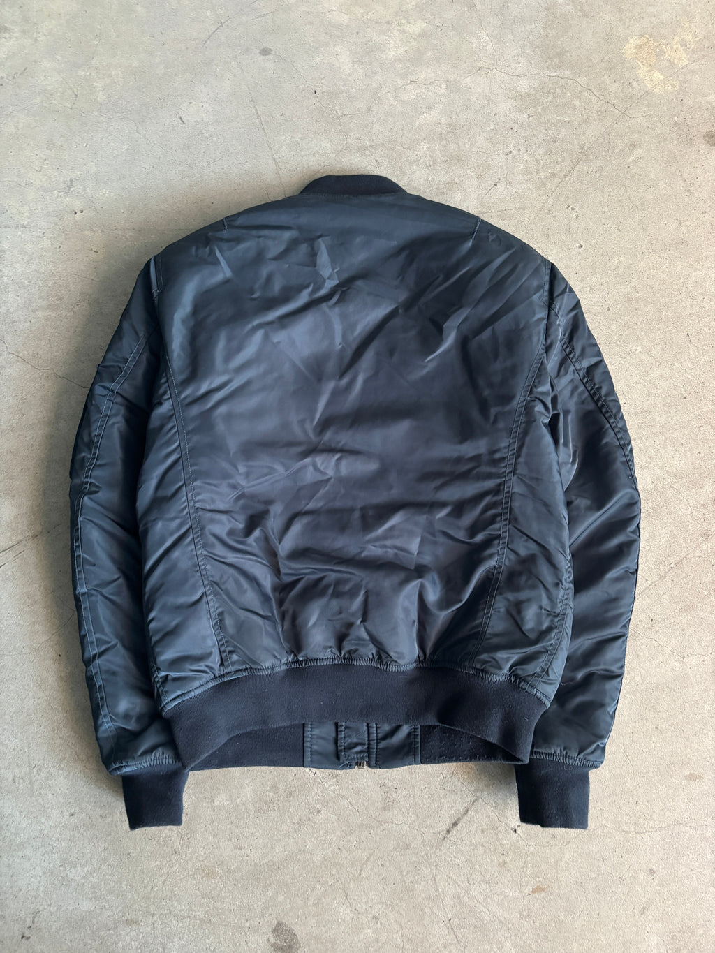 Schott NYC MA-1 Bomber Flight Jacket Navy Blue