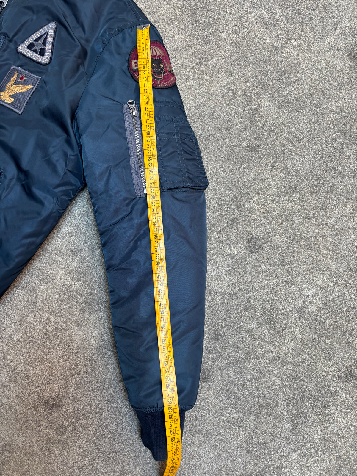 Schott NYC MA-1 Bomber Flight Jacket Navy Blue