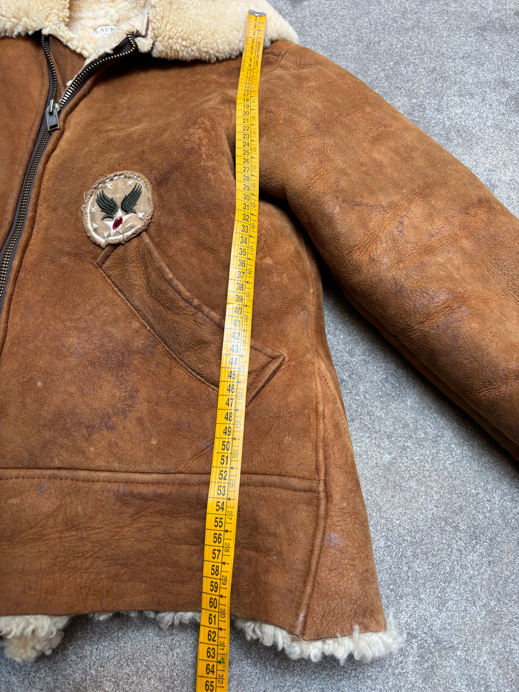 Lauren Ralph Lauren B-3 Shearling Leather Flight Jacket USAAF Aviation 2000s Woman