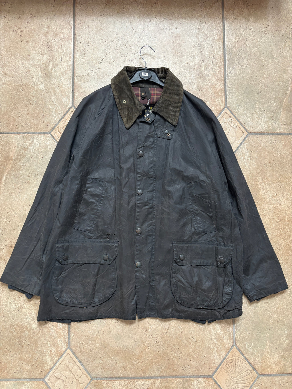 Barbour 90' Dark Green Waxed