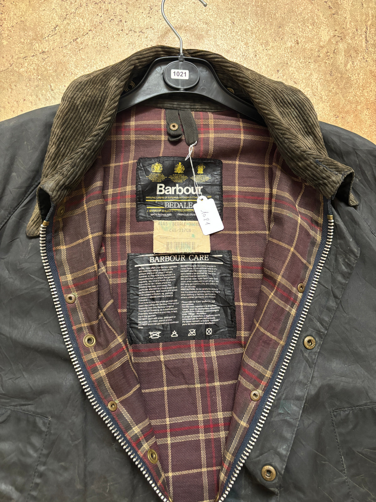 Barbour 90' Dark Green Waxed