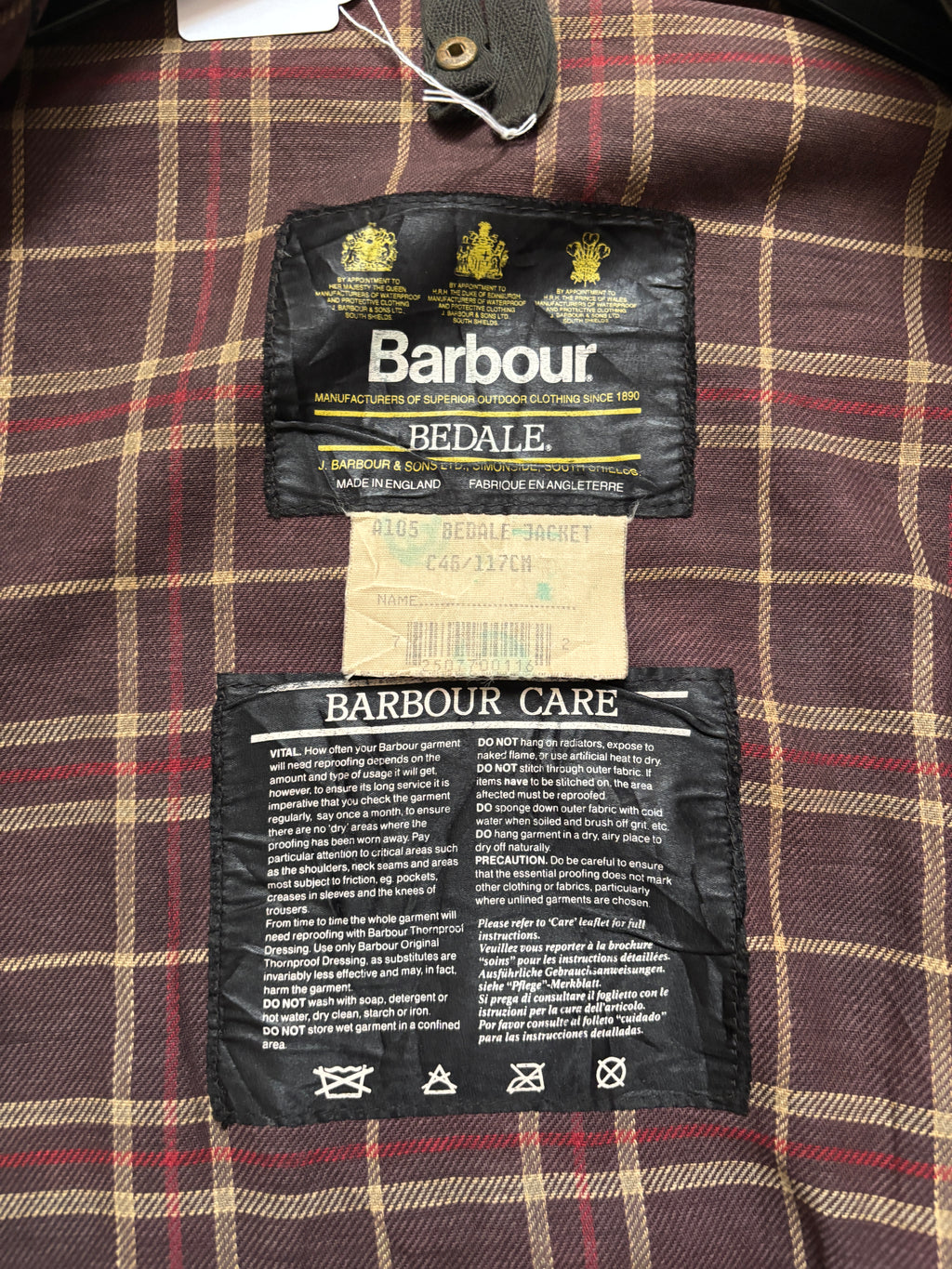 Barbour 90' Dark Green Waxed