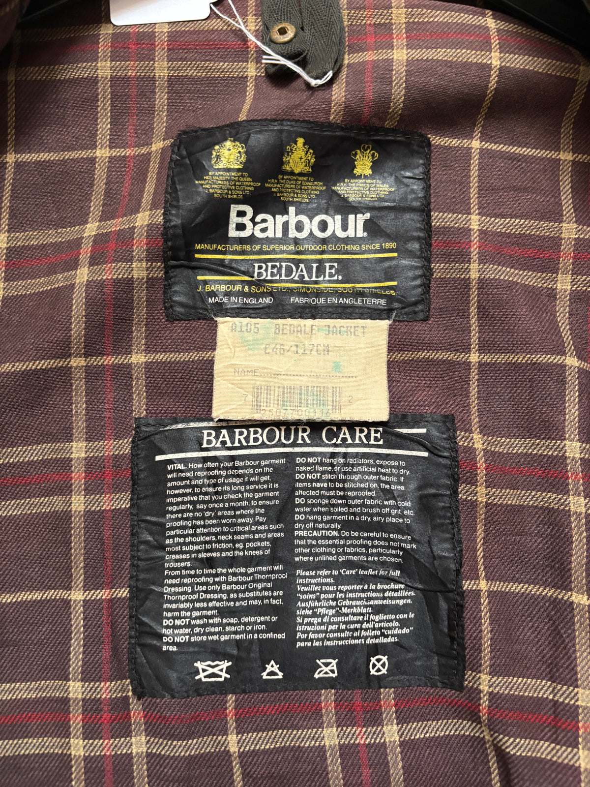 Barbour 90' Dark Green Waxed