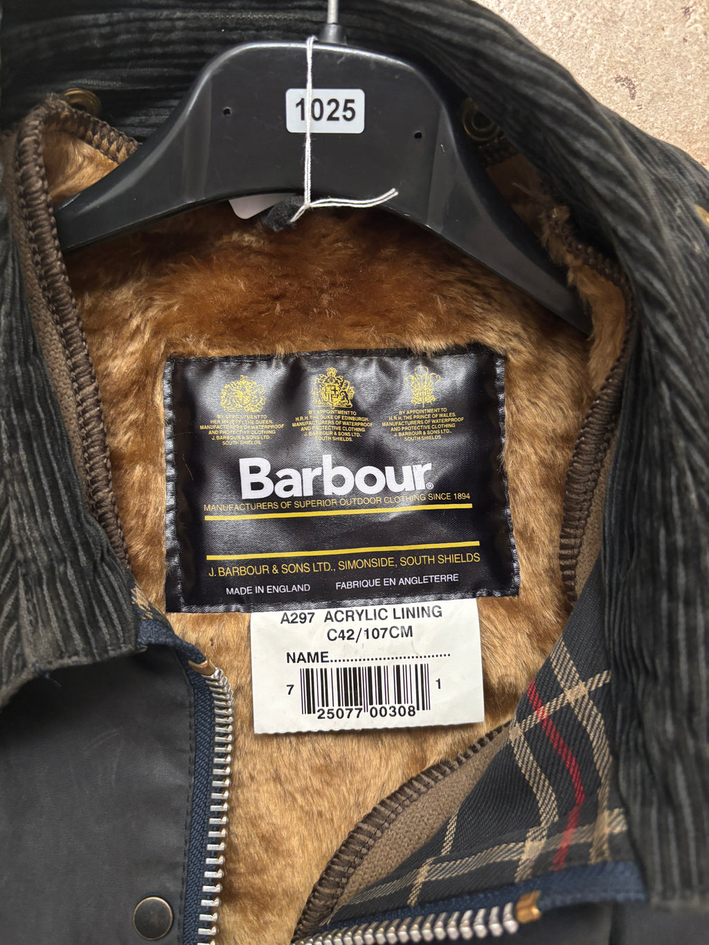 Barbour 90' Navy Blu Waxed