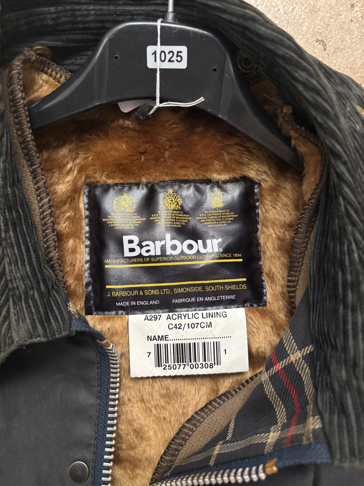 Barbour 90' Navy Blu Waxed