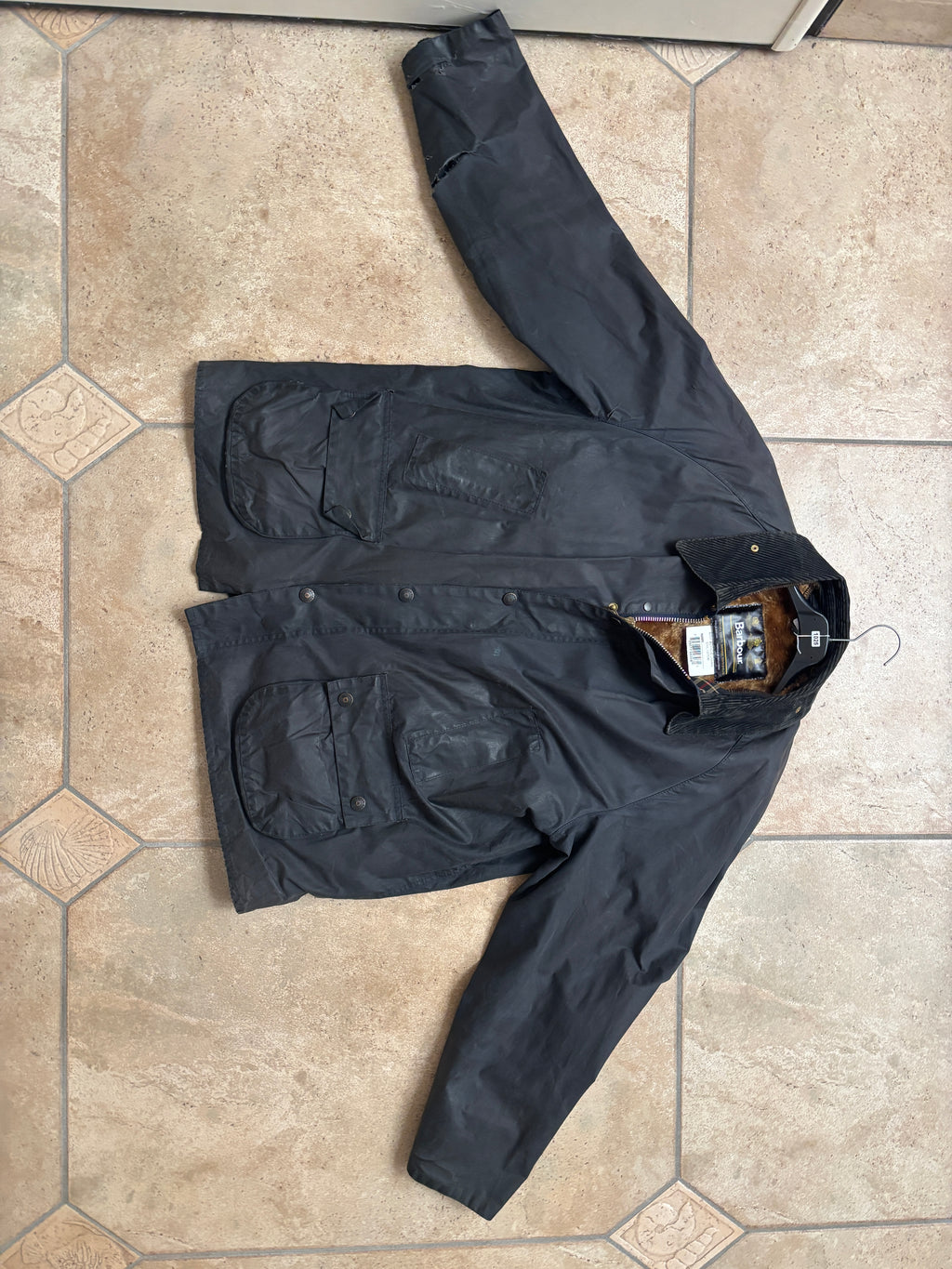 Barbour 90' Navy Blu Waxed