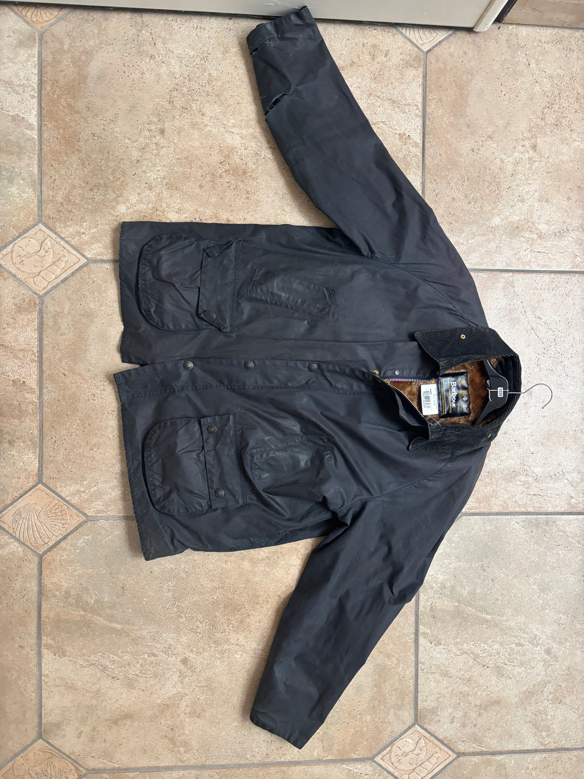 Barbour 90' Navy Blu Waxed
