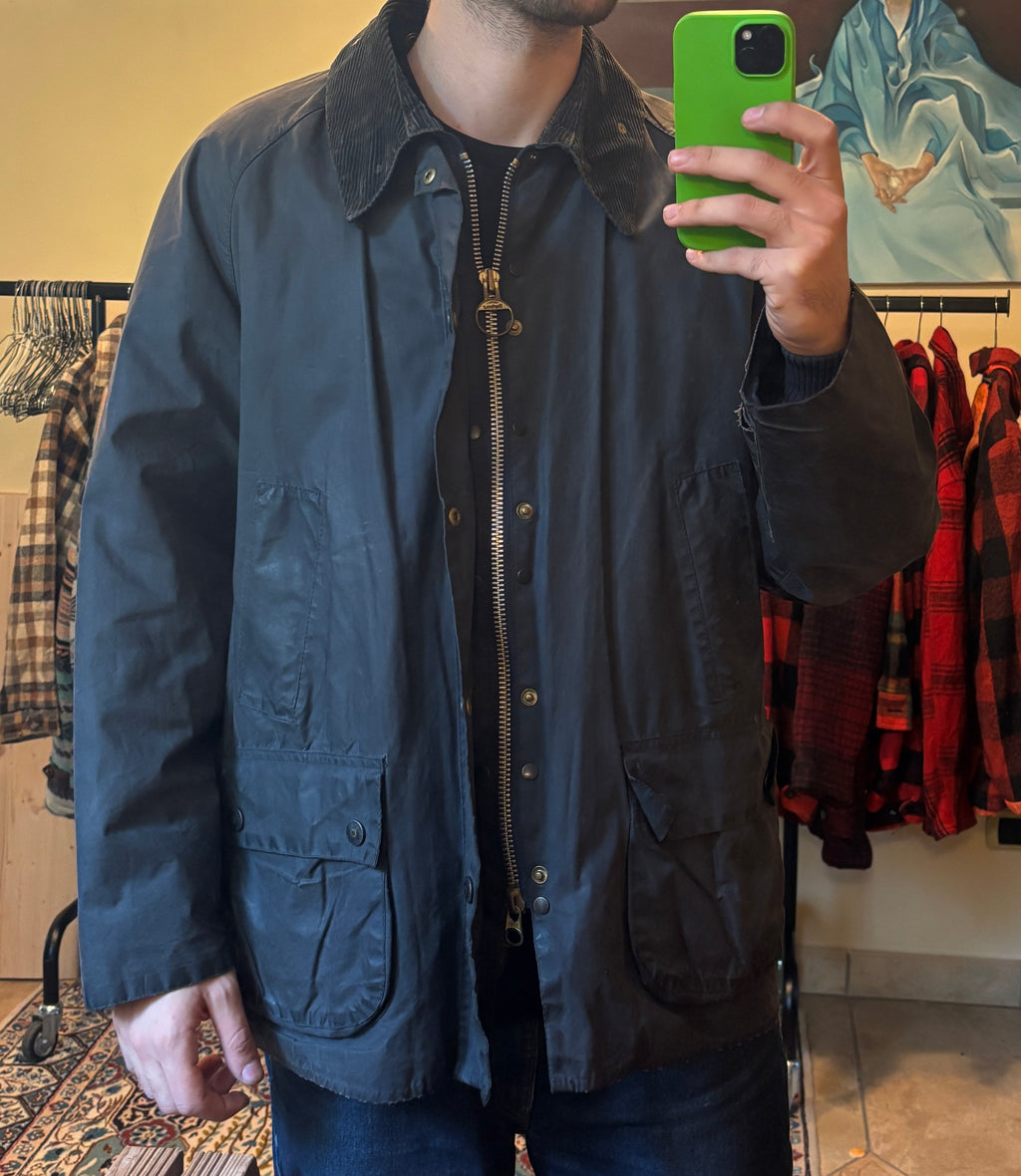 Barbour 90' Navy Blu Waxed