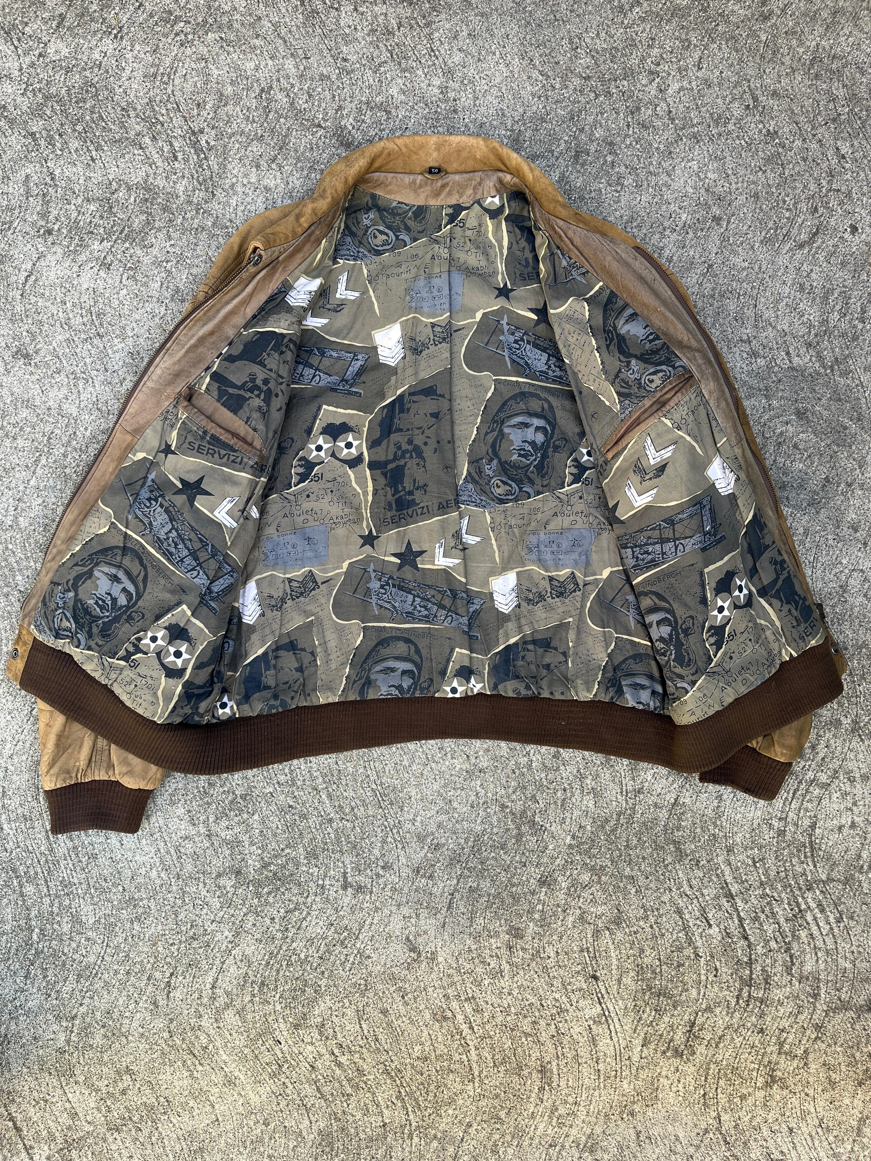 Giacca in Pelle Top Gun – Modello Flight Jacket Anni ’70 Vintage (L)